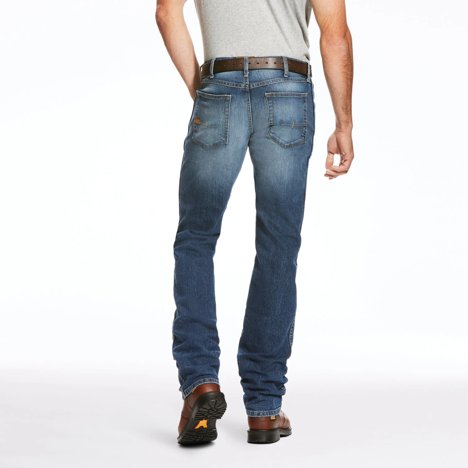 'Ariat' Men's Rebar M3 Loose DuraStretch Straight Leg - Blue Haze 4 'Ariat' Men's Rebar M3 Loose DuraStretch Straight Leg - Blue Haze - Image 2