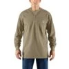 'Carhartt' Men's Flame Resistant Cotton Long Sleeve Henley - Khaki -Carhartt || Under Armour || The North Face Shop 100237250 MF18 1024x1024@2x
