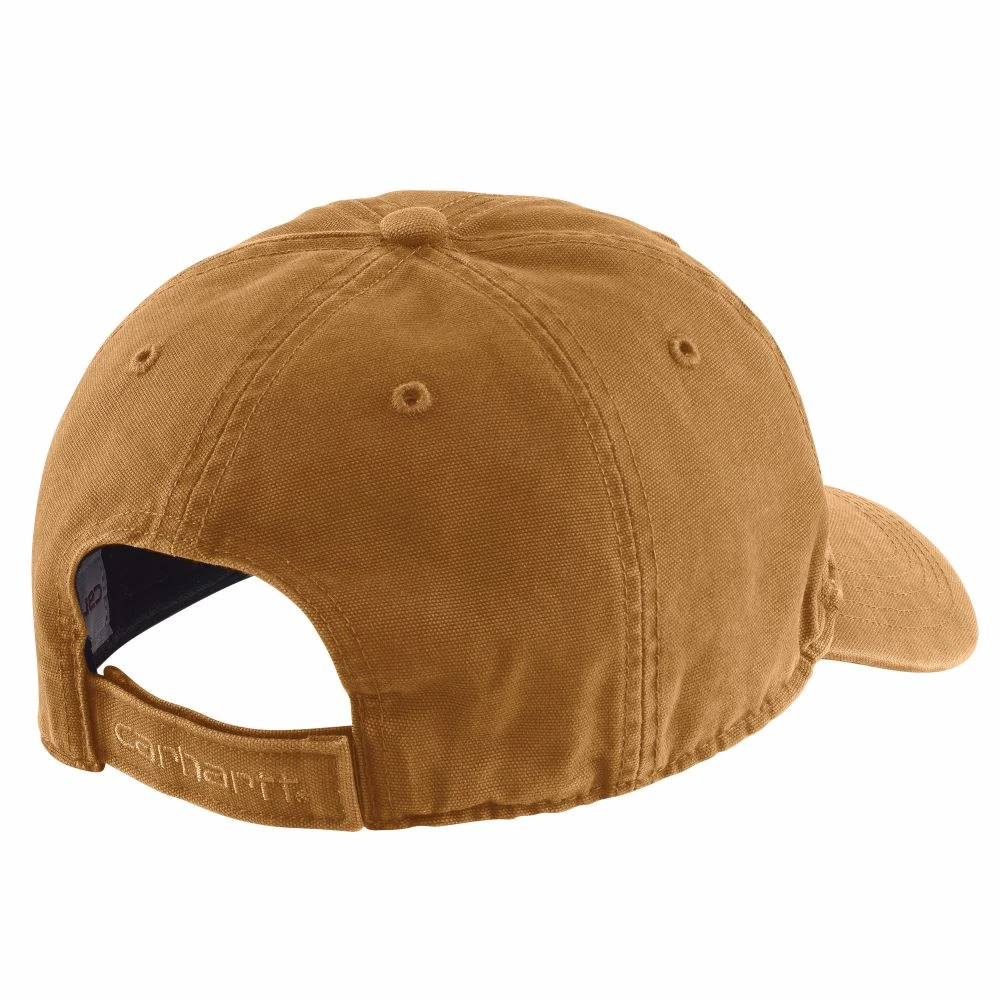'Carhartt' Men's Adjustable Canvas Cap - Carhartt Brown 4 'Carhartt' Men's Adjustable Canvas Cap - Carhartt Brown - Image 2