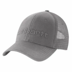 'Carhartt' Men's Canvas Mesh-Back Logo Graphic Cap - Asphalt