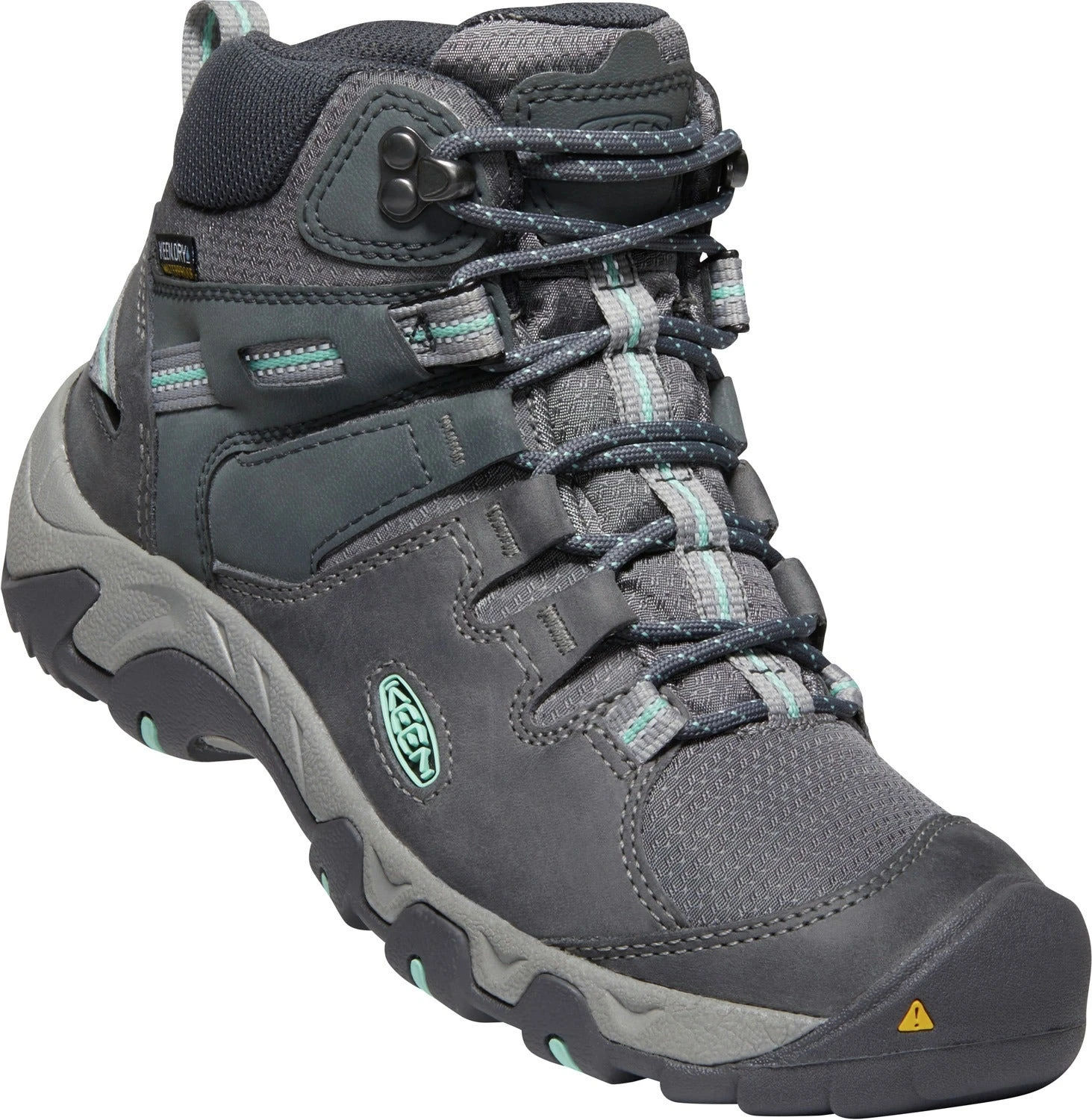 'Keen Outdoor' Women's Steens WP Leather Mid Hiker - Steel Grey / Ocean Wave 4 'Keen Outdoor' Women's Steens WP Leather Mid Hiker - Steel Grey / Ocean Wave - Image 2