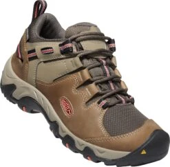 'Keen Outdoor' Women's Steens WP Leather Low Hiker - Timberwolf / Coral -Carhartt || Under Armour || The North Face Shop 1022336 3Q large 1024x1024@2x