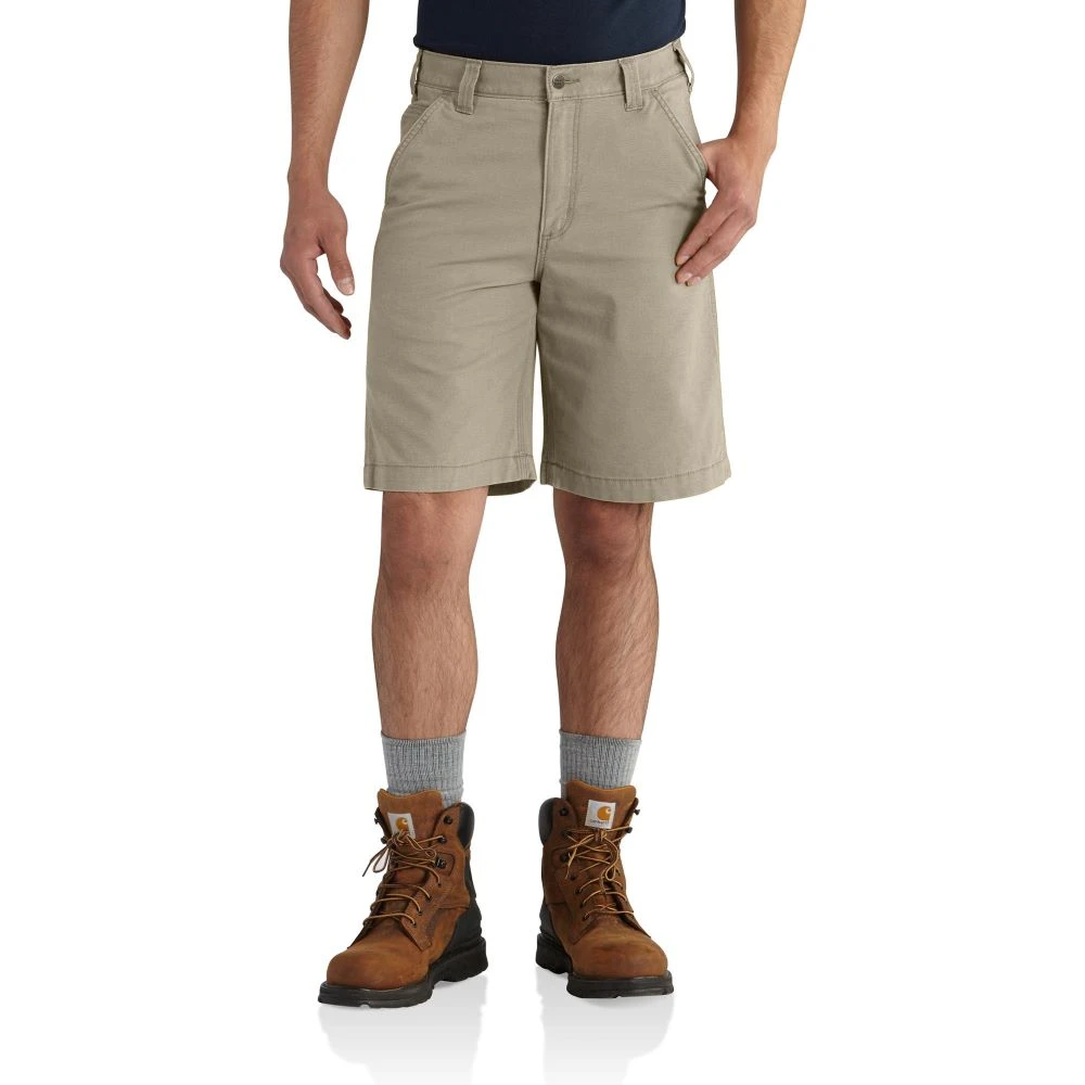 'Carhartt' Men's Rugged Flex® Relaxed Fit Canvas Work Short - Tan 3 'Carhartt' Men's Rugged Flex® Relaxed Fit Canvas Work Short - Tan