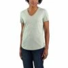 'Carhartt' Women's Relaxed Midweight V-Neck T-Shirt - Tinted Sage Heather -Carhartt || Under Armour || The North Face Shop 104406G28 1024x1024@2x