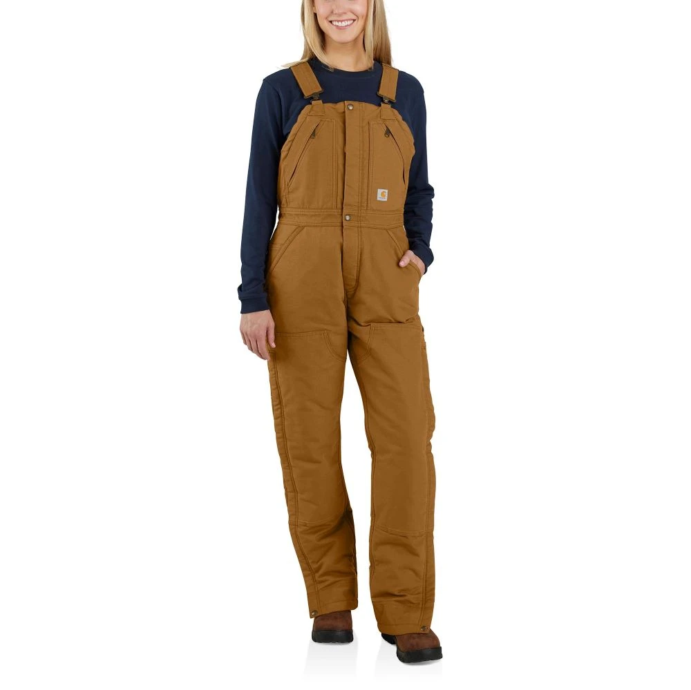 'Carhartt' Women's Loose Fit Duck Insulated Biberall - Carhartt Brown 3 'Carhartt' Women's Loose Fit Duck Insulated Biberall - Carhartt Brown
