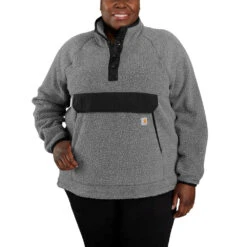 'Carhartt' Women's Fleece 1/4 Relaxed Fit Fleece Jacket - Granite Heather 5 'Carhartt' Women's Fleece 1/4 Relaxed Fit Fleece Jacket - Granite Heather -Carhartt || Under Armour || The North Face Shop 104922 020 WF22P b 1 1024x1024@2x