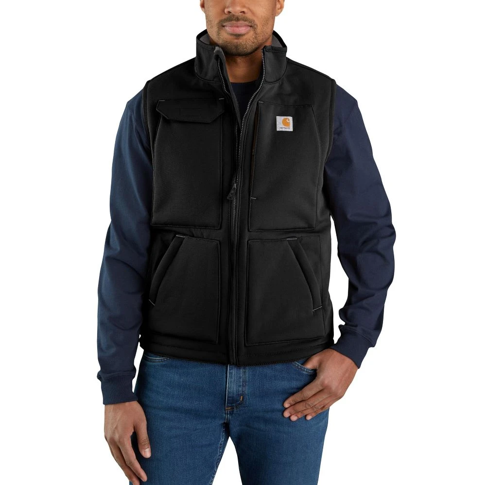 'Carhartt' Men's Super Dux™ Relaxed Fit Sherpa Lined Vest - Black 4 'Carhartt' Men's Super Dux™ Relaxed Fit Sherpa Lined Vest - Black - Image 2