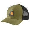 Carhartt Men's Rugged Flex Twill Mesh-Back Logo Patch Cap - True Olive -Carhartt || Under Armour || The North Face Shop 105216 G78 MS22 V2 1024x1024@2x