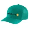 'Carhartt' Men's Rugged Flex Fitted Canvas Mesh-Back Logo Graphic Cap - Cadmium Green -Carhartt || Under Armour || The North Face Shop 105353 L06 MF22 e 1024x1024@2x