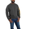 'Carhartt' Men's Midweight Logo Sleeve Crewneck Sweatshirt - Carbon Heather -Carhartt || Under Armour || The North Face Shop 105444 CRH MF22 b 1024x1024@2x