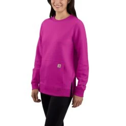 'Carhartt' Women's Force® Lightweight Sweatshirt - Magenta Agate
