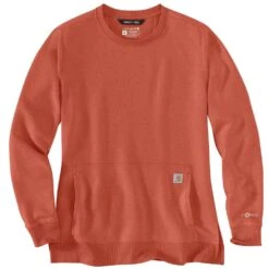 'Carhartt' Women's Force® Lightweight Sweatshirt - Desert Orange Heather -Carhartt || Under Armour || The North Face Shop 105468 Q38 WF22 e 1024x1024@2x