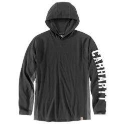 'Carhartt' Men's Force Midweight Hooded T- Shirt - Carbon Heather