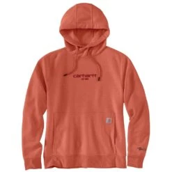 'Carhartt' Women's Force® Lightweight Graphic Hoodie - Desert Orange Heather -Carhartt || Under Armour || The North Face Shop 105573 Q38 WF22 e 1024x1024@2x
