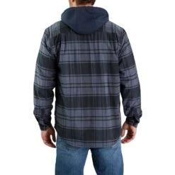'Carhartt' Men's Rugged Flex® Flannel Fleece Lined Hooded Shirt Jac - Bluestone -Carhartt || Under Armour || The North Face Shop 105621 BLS AVB MF22 b 1 1024x1024@2x