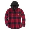'Carhartt' Men's Rugged Flex® Flannel Fleece Lined Hooded Shirt Jac - Oxblood -Carhartt || Under Armour || The North Face Shop 105621 R09 MF22 e 1024x1024@2x