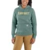 'Carhartt' Women's Relaxed Fit Midweight Graphic Hoodie - Succulent Heather -Carhartt || Under Armour || The North Face Shop 105639 G86 WS22 b 1 1024x1024@2x