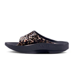 'OOFOS' Women's OOahh Slide Limited Edition - Black / Leopard -Carhartt || Under Armour || The North Face Shop 1103BLKLEOPRD 4 1024x1024@2x