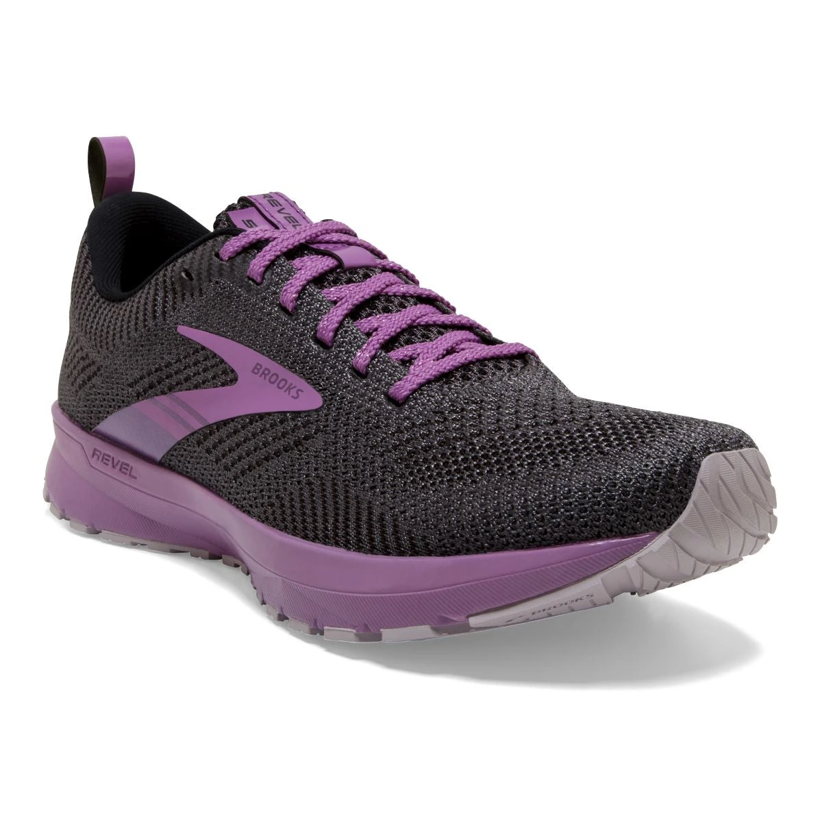 'Brooks' Women's Revel 5 - Black / Ebony / Pale Pansy 4 'Brooks' Women's Revel 5 - Black / Ebony / Pale Pansy - Image 2