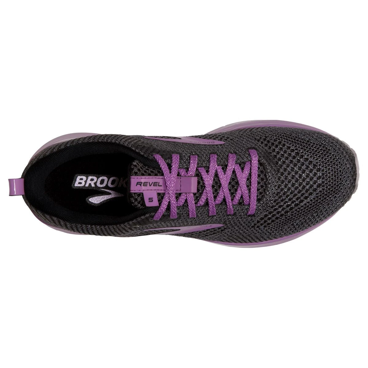 'Brooks' Women's Revel 5 - Black / Ebony / Pale Pansy 5 'Brooks' Women's Revel 5 - Black / Ebony / Pale Pansy - Image 3