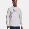 'Under Armour' Men's Iso-Chill Freedom Hook Hoodie - Halo Gray / White
