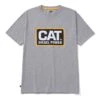 'Caterpillar' Men's Diesel Power Tee - Heather Grey / Yellow -Carhartt || Under Armour || The North Face Shop 1510451 13091 Heather Grey Yellow LF 01 1024x1024@2x