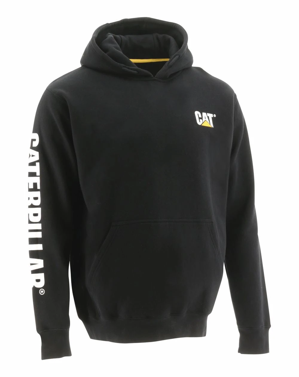 'Caterpillar' Men's Trademark Banner Hooded Sweatshirt - Black 3 'Caterpillar' Men's Trademark Banner Hooded Sweatshirt - Black