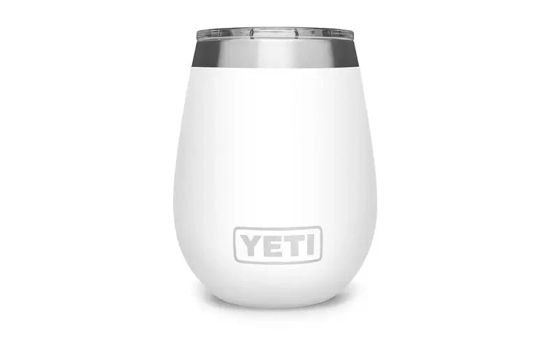 'Yeti' 10 Oz. Rambler Wine Tumbler W/Magslider Lid - White 4 'Yeti' 10 Oz. Rambler Wine Tumbler W/Magslider Lid - White - Image 2