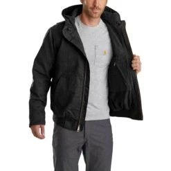 'Carhartt' Men's Full Swing® Armstrong Active Jac - Black -Carhartt || Under Armour || The North Face Shop 230784 on model open left black 2048x2048 4c076fc3 09d9 45b5 ae89 891450b1fd25 1024x1024@2x