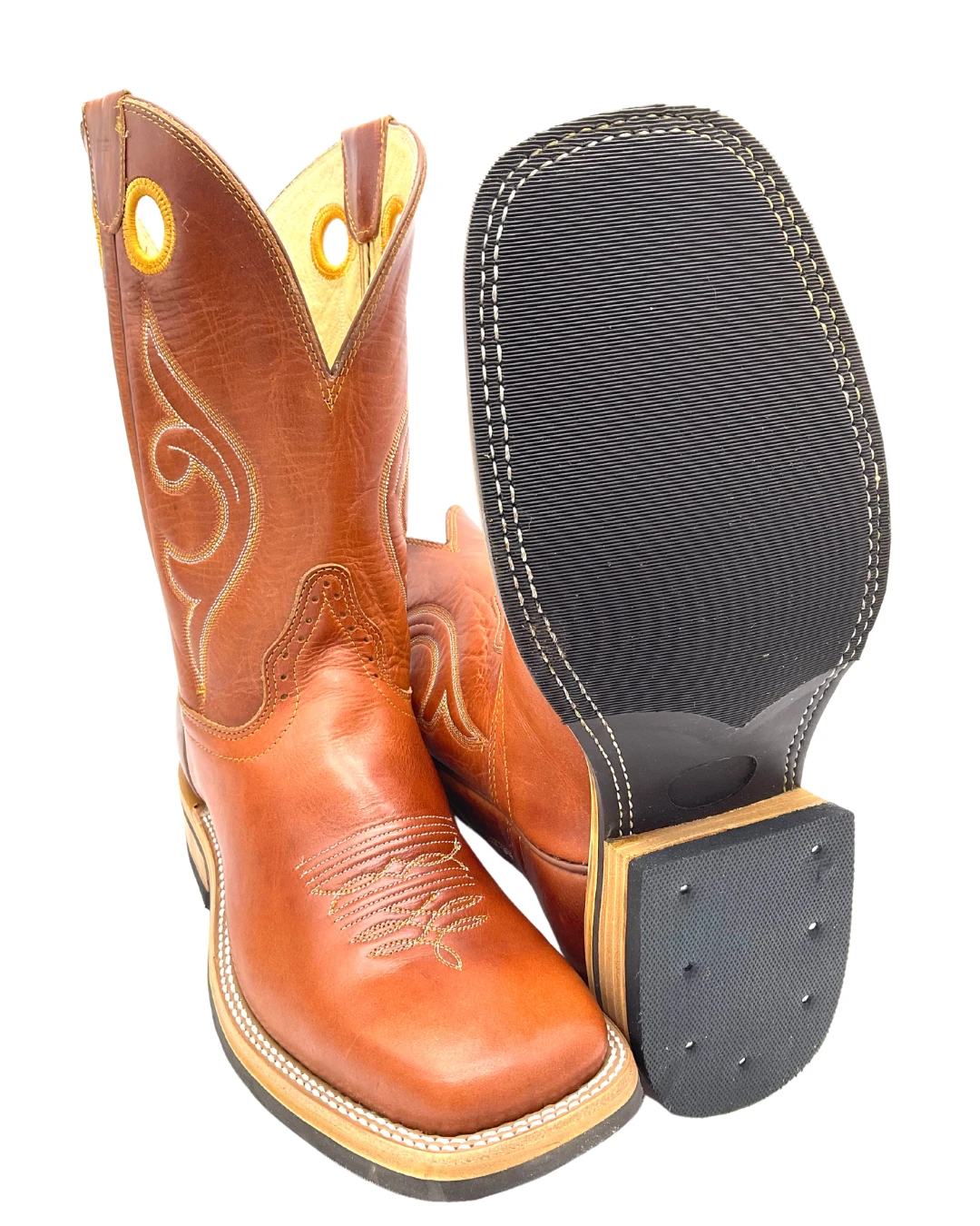 'Hondo' Men's 11" Western Square Toe - Maple Crazy Horse 5 'Hondo' Men's 11" Western Square Toe - Maple Crazy Horse - Image 3