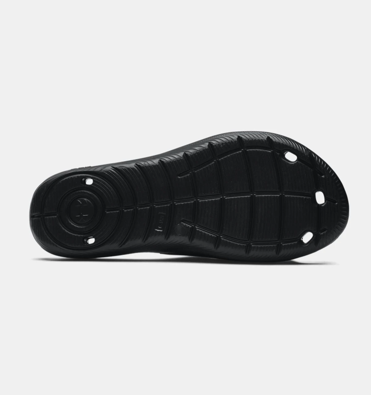 'Under Armour' Men's Locker IV Slide Sandal - Black / Black / White 5 'Under Armour' Men's Locker IV Slide Sandal - Black / Black / White - Image 3