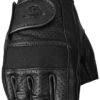 'Highway 21' Men's Half Jab Perforated Glove - Black