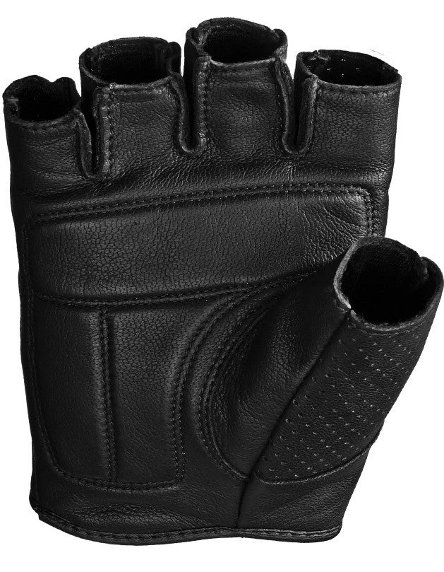 'Highway 21' Men's Half Jab Perforated Glove - Black 4 'Highway 21' Men's Half Jab Perforated Glove - Black - Image 2