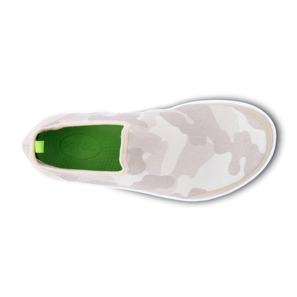 'OOFOS' Women's OOmg EeZee Low Shoe - White / Tan Camo 4 'OOFOS' Women's OOmg EeZee Low Shoe - White / Tan Camo - Image 2