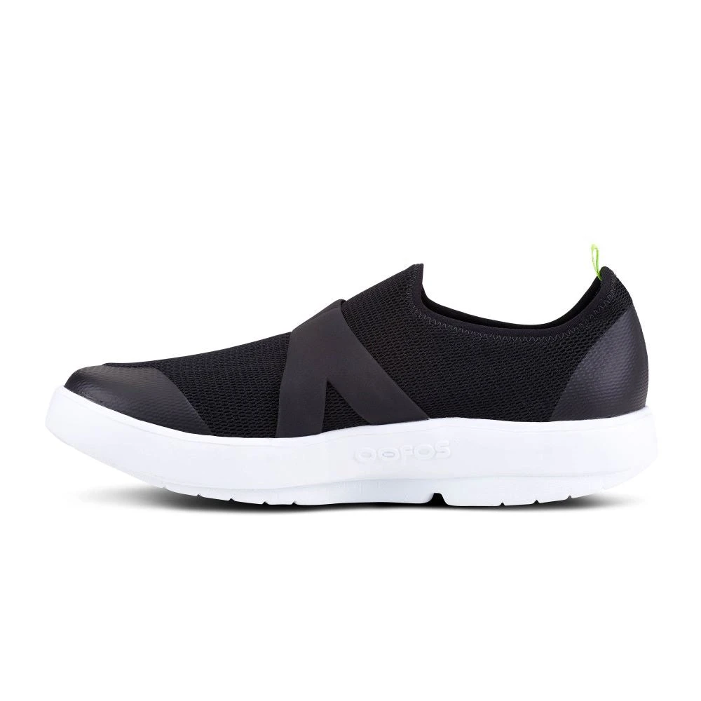 'OOFOS' Men's OOmg Mesh Low Slip On - White / Black 9 'OOFOS' Men's OOmg Mesh Low Slip On - White / Black - Image 7