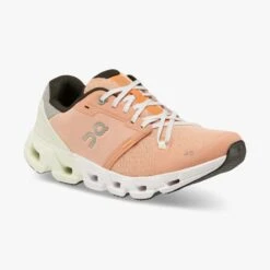 'On Running' Women's Cloudflyer 4 - Peach / Aloe -Carhartt || Under Armour || The North Face Shop 71.98669 cloudflyer 4 fw22 peach aloe w g6 1024x1024@2x