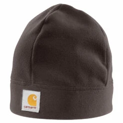 'Carhartt' Fleece Beanie - Dark Brown