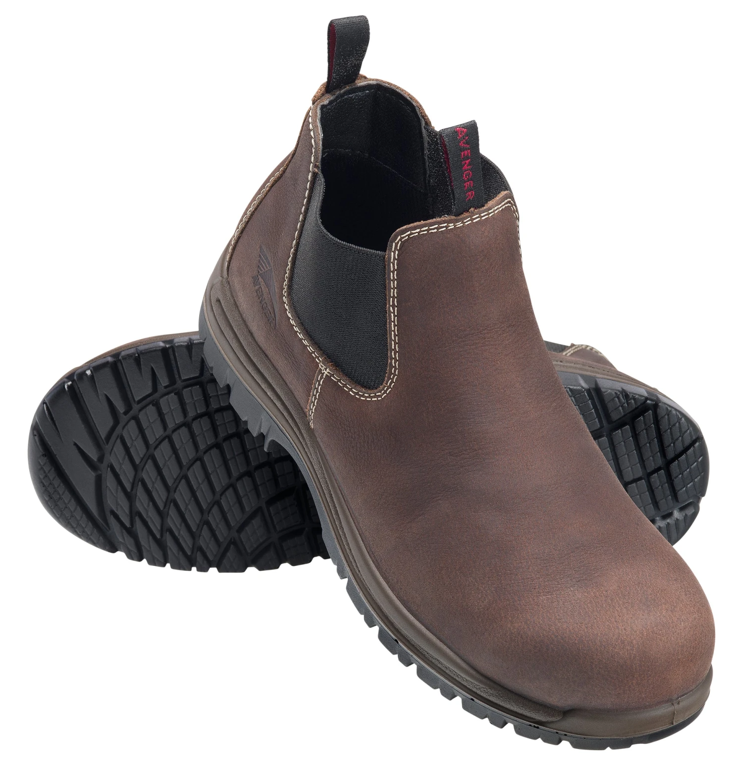 'Avenger' Men's 4" Foreman Romeo EH SR Comp Toe Pull On - Brown 6 'Avenger' Men's 4" Foreman Romeo EH SR Comp Toe Pull On - Brown - Image 4