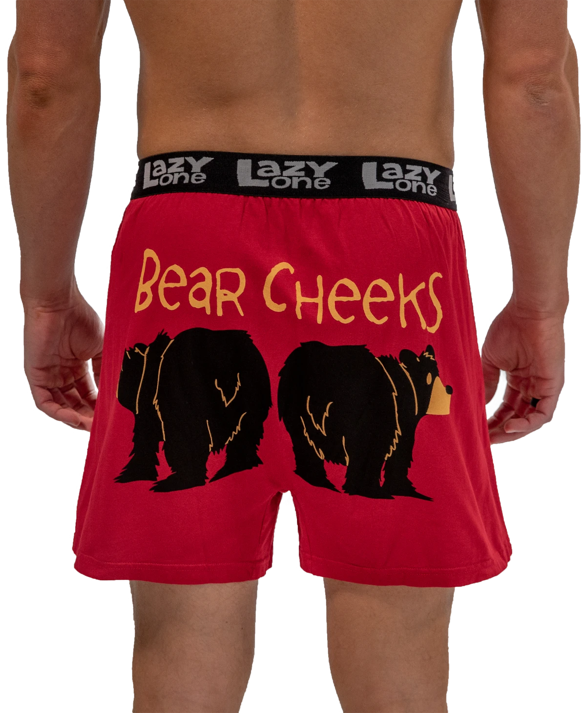 'Lazy One' Men's Bear Cheeks Boxer - Red 3 'Lazy One' Men's Bear Cheeks Boxer - Red