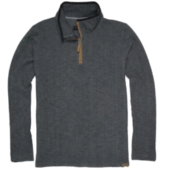 'Dakota Grizzly' Men's Dash 1/4 Zip Pullover - Charcoal