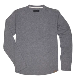 'Dakota Grizzly' Men's Lewis Waffle Crewneck - Glacier