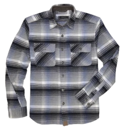 'Dakota Grizzly' Men's Turk Flannel Button Down - Icicle