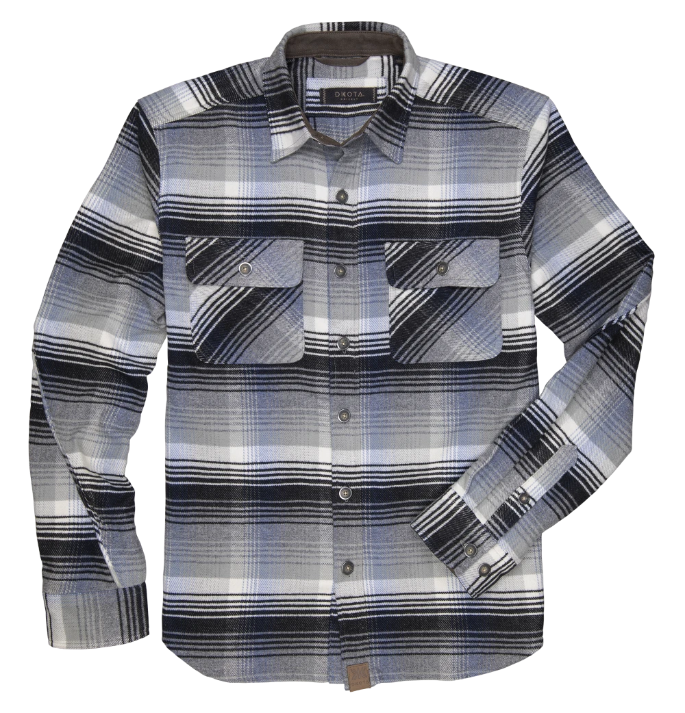 'Dakota Grizzly' Men's Turk Flannel Button Down - Icicle 3 'Dakota Grizzly' Men's Turk Flannel Button Down - Icicle