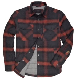 'Dakota Grizzly' Men's Tobias Flannel Shirt Jacket - Burnt