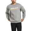 'Ariat' Men's Rebar Workman Logo Sweatshirt - Heather Grey -Carhartt || Under Armour || The North Face Shop F20 MNS WORK Gaglione 10033207 front 1024x1024@2x