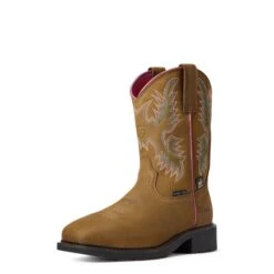 'Ariat' Women's 9" Krista EH MetGuard Steel Toe - Brown -Carhartt || Under Armour || The North Face Shop F20 WMS WORK 10033994 3 4 front 1024x1024@2x