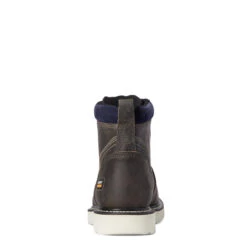 'Ariat' Women's 6" Rebar Wedge Moc Toe WP Soft Toe - Steel Grey -Carhartt || Under Armour || The North Face Shop F21 WMS WORK 10035770 heel 1024x1024@2x