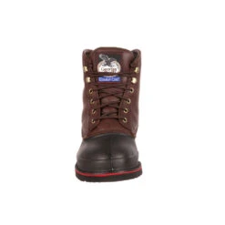 'Georgia Boot' Men's 6" Muddog EH WP Steel Toe - Dark Chocolate -Carhartt || Under Armour || The North Face Shop G6633 front 1024x1024@2x