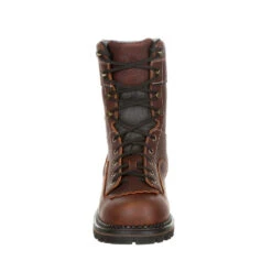 'Georgia Boot' Men's 8" AMP LT Logger EH WP Comp Toe - Brown -Carhartt || Under Armour || The North Face Shop GB00238 front 1024x1024@2x