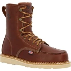 'Georgia Boot' Men's 8" Wedge Moc Toe EH Soft Toe - Brown 14 'Georgia Boot' Men's 8" Wedge Moc Toe EH Soft Toe - Brown -Carhartt || Under Armour || The North Face Shop GB00480 1024x1024@2x